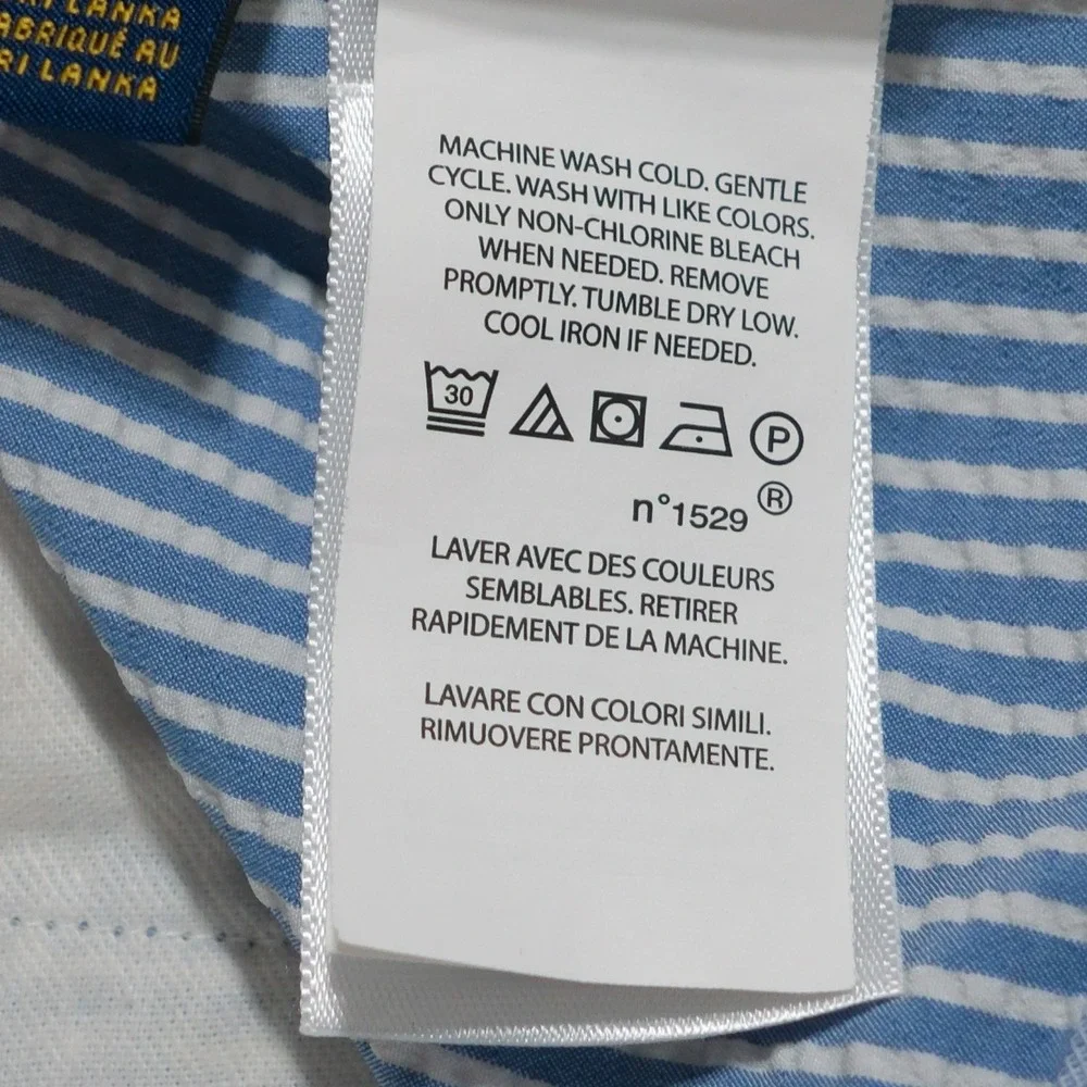 Polo Golf Ralph Lauren Pants Mens 38x32 Blue Striped Golf Tailored Fit